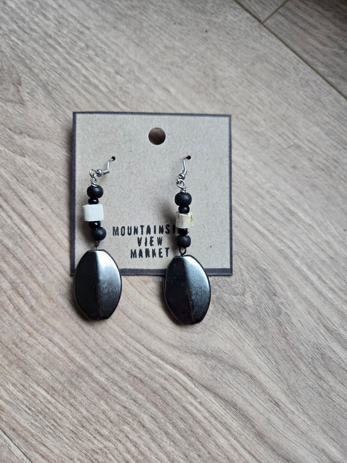 Bone Bead Earrings
