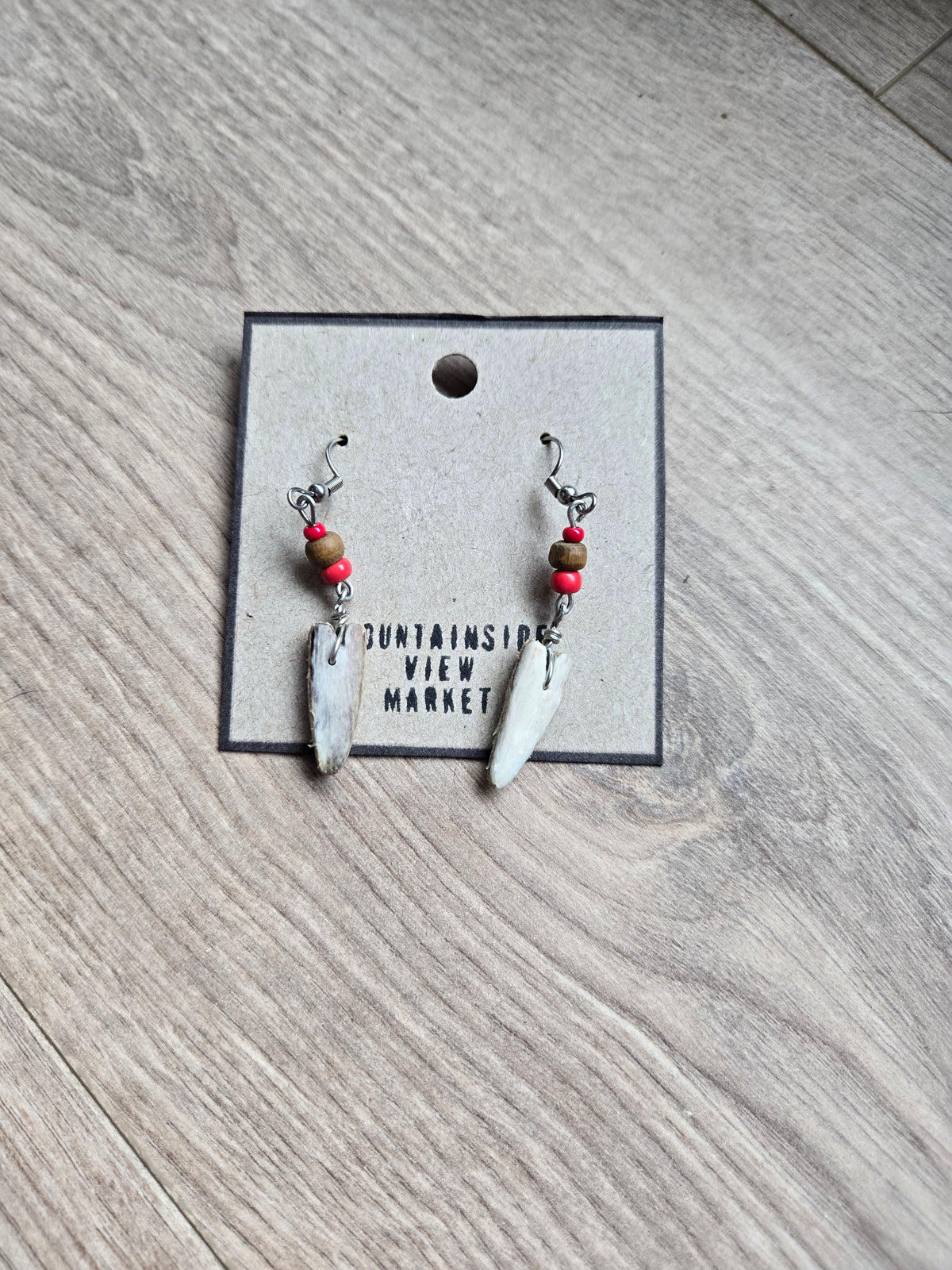 Bone Bead Earrings