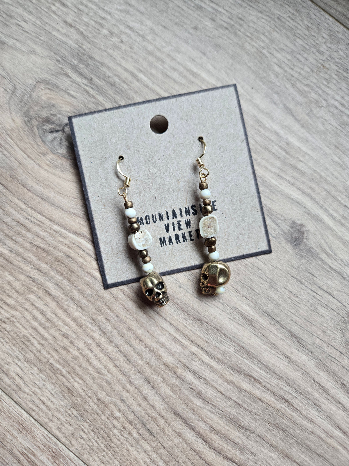 Bone Bead Earrings