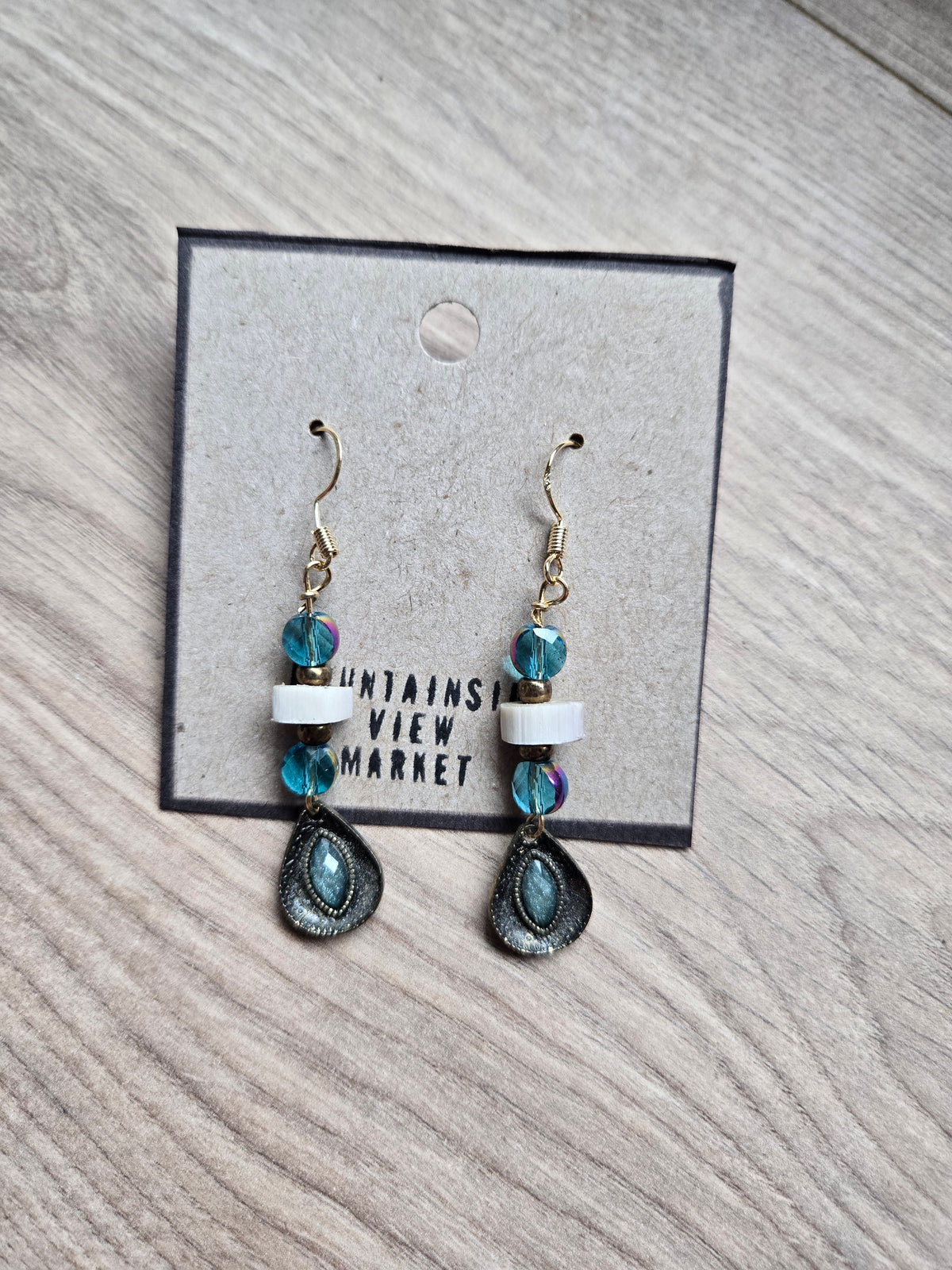 Bone Bead Earrings
